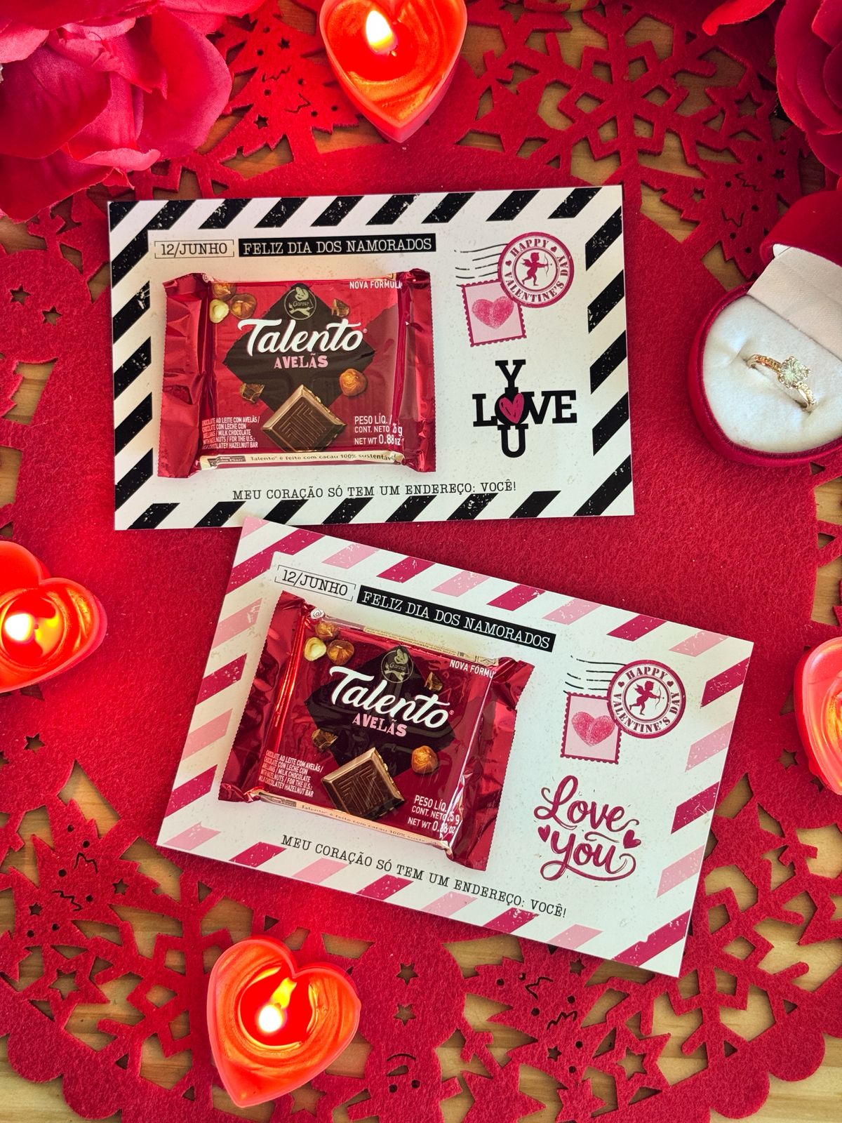 Card com chocolate Talento 